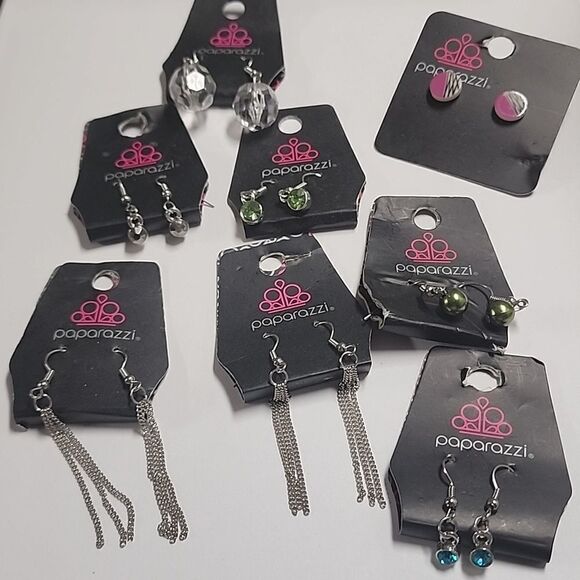 NWT 8 Pair of Paparazzi Earrings - Picture 1 of 4